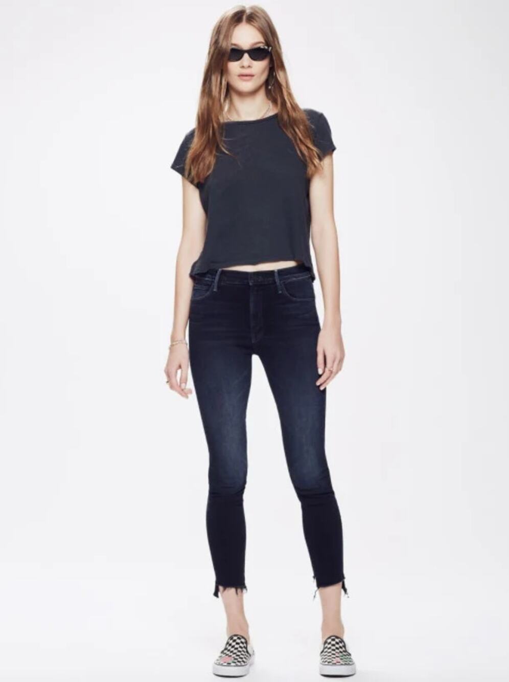 MOTHER The Stunner Zip Two Step Fray Last Call Jeans Size 26